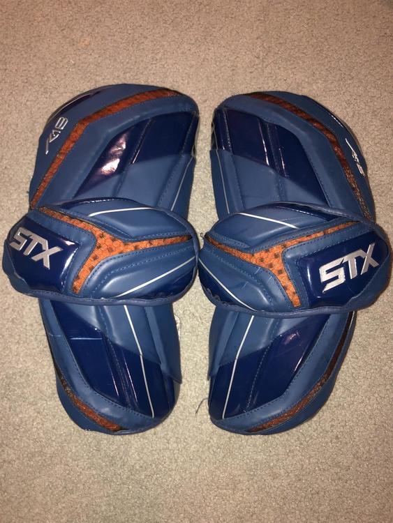 STX K18 Arm Guards Large Navy EXPIRED Lacrosse Protective