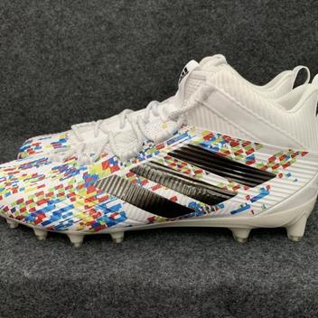rainbow football cleats