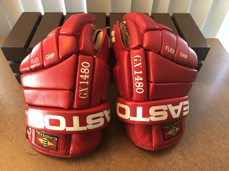 Easton Air Gx1480 Flex Grip Ice Hockey Gloves 14 Red White