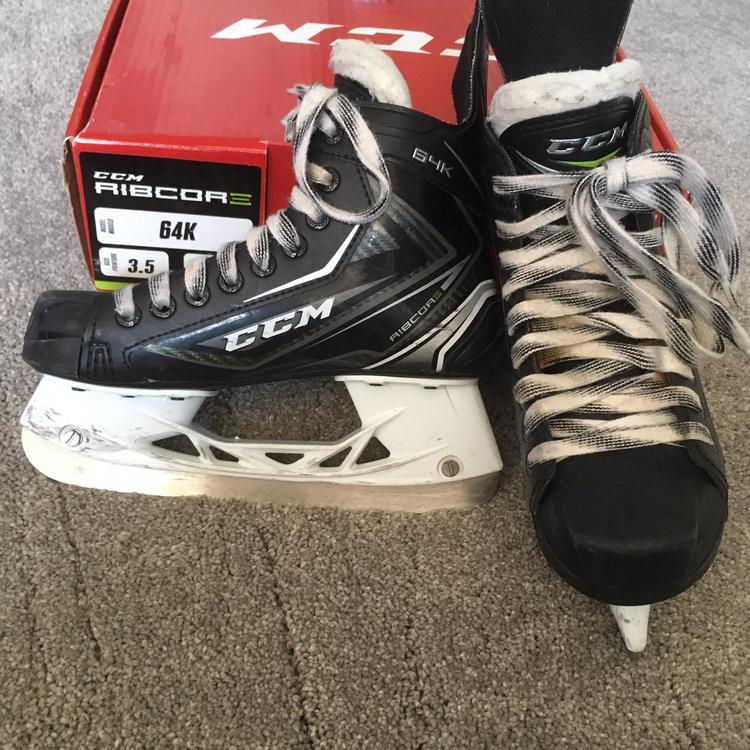 Used Hockey Skates >> Ccm Ribcor 64k Hockey Skates Junior Size 3 5 Used Used Hockey Skates >> Ccm Ribcor 64k Hockey Skates Junior Size 3 5 Used