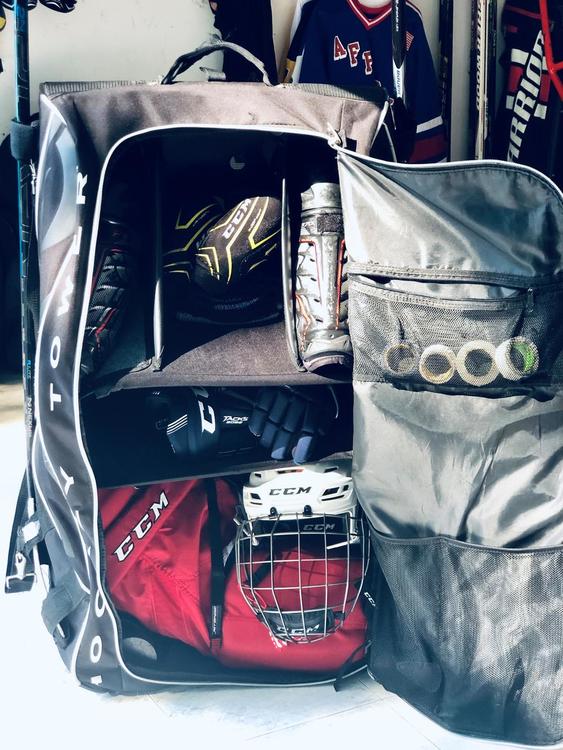 Grit Htse Hockey Tower 36 Wheeled Equipment Gear Bag Black White Grit Htse Hockey Tower 36 Wheeled Equipment Gear Bag Black White