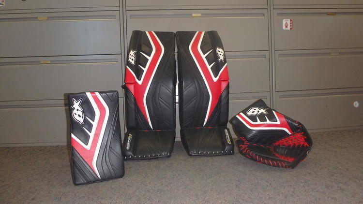 New Street Invasion junior street 21/" pads//gloves set hockey goalie equipment