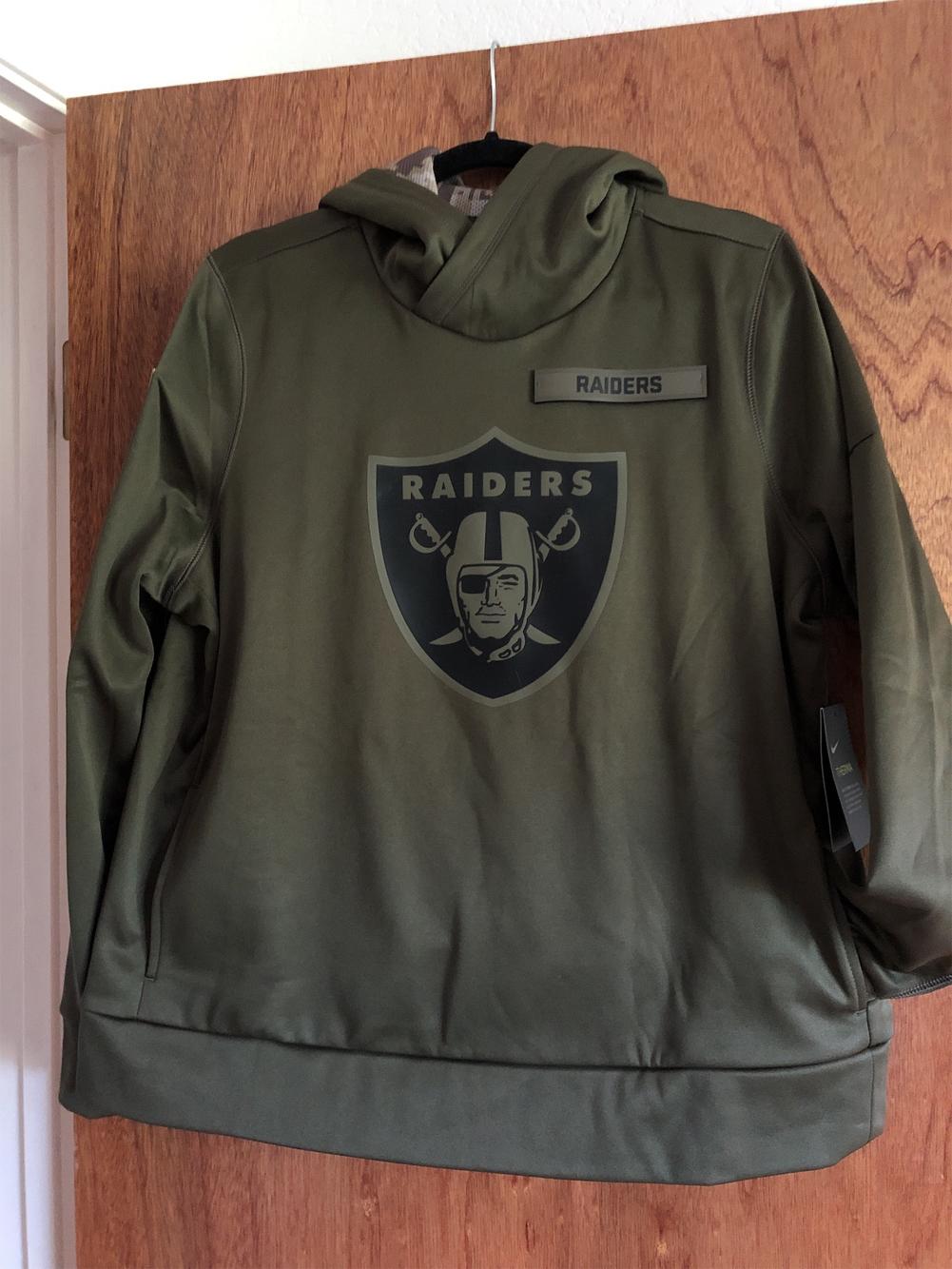 Women/'s Nike NFL Raiders Salute to Service Pullover Hoodie AA9948-395//Sizes