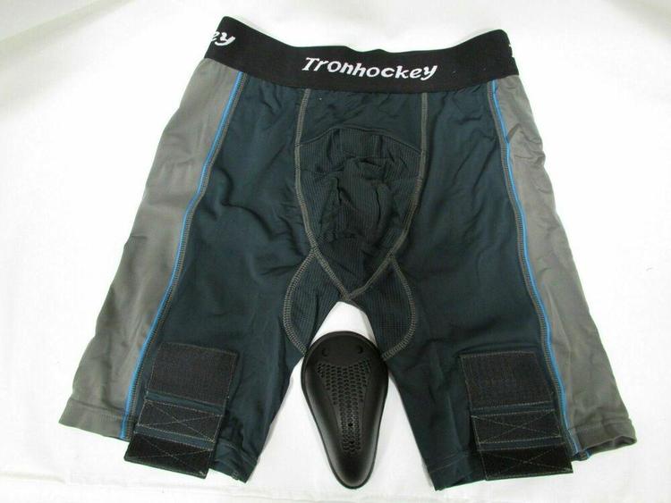 Tron Men`s Compression Fit Ice Jock Shorts with Cup (SeniorExtra