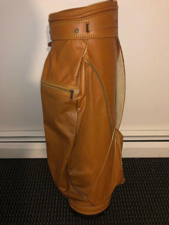 Rare Vintage 1980 S Ping Golf Brown Cart Bag Leather Vinyl Karsten Rare Vintage 1980 S Ping Golf Brown Cart Bag Leather Vinyl Karsten