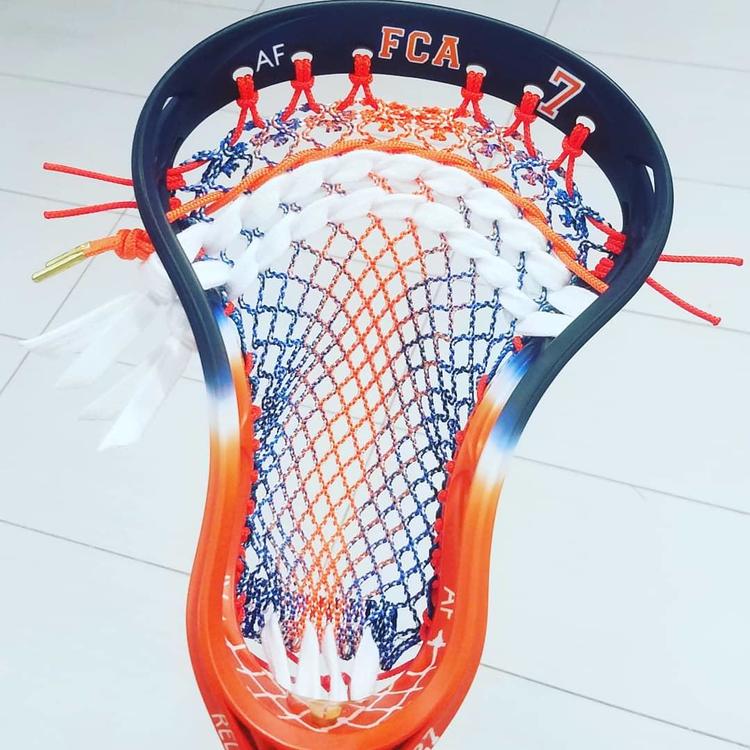 ECD Lacrosse CUSTOM DYE Any head Any Dye Any Mesh Orange Blue FCA FJay Lacrosse Sticks