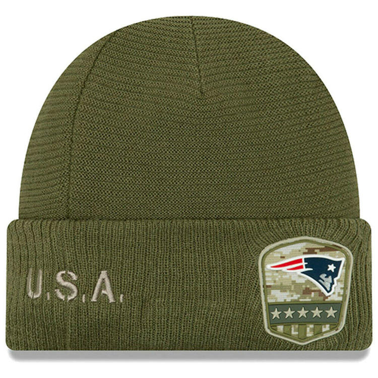 New Era New England Patriots Beanie On Field 2019 Salute to Service Knit