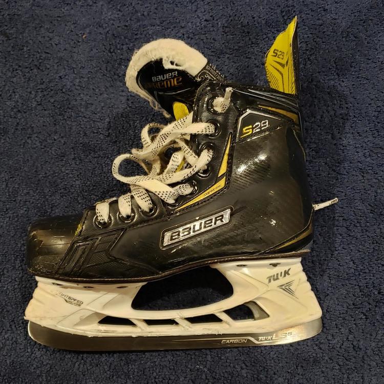 Bauer Supreme S29 Junior Size 4.5 LS5 Runners Hockey Skates SidelineSwap