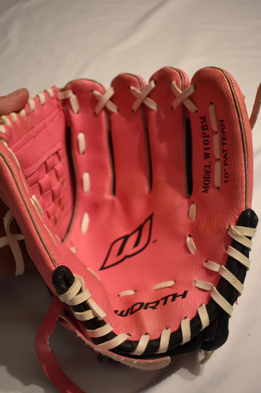 Worth W10PBM All Leather Baseball/ Glove Pink 10 Inch Softball
