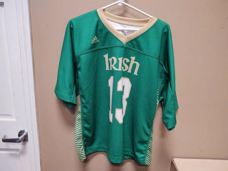 notre dame hockey jersey green