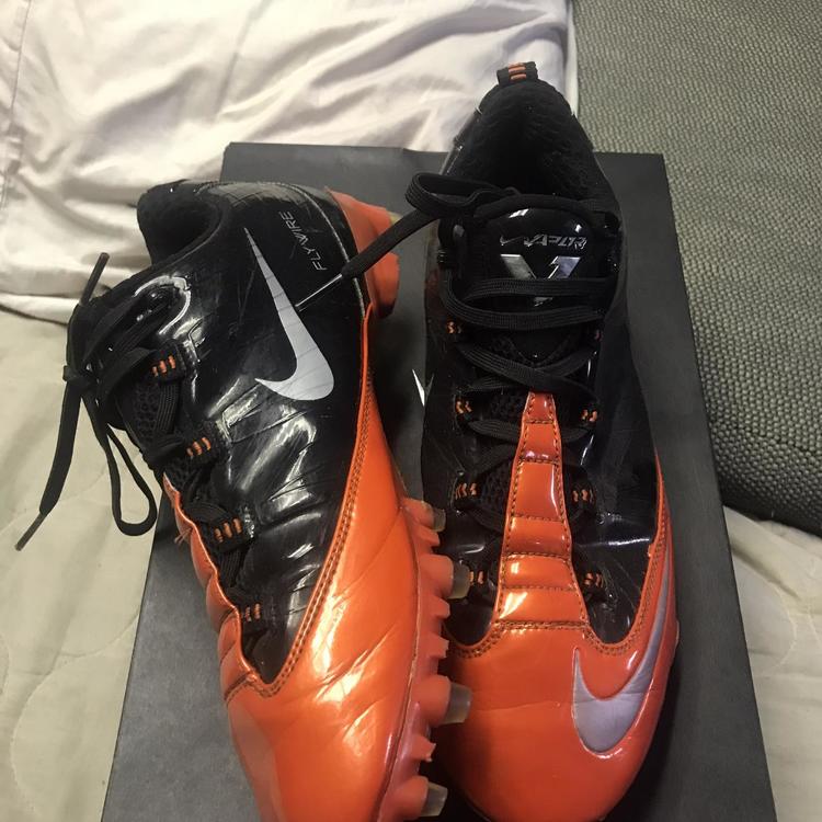 orange nike football cleats