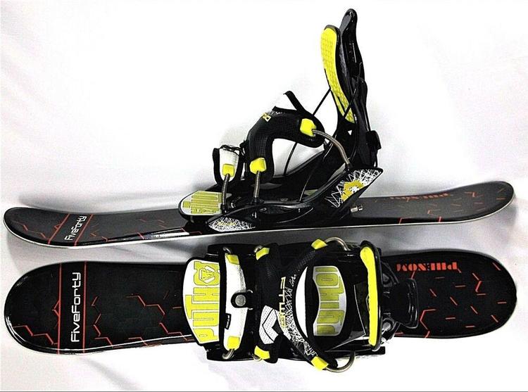 ONE LATCH,Snowblade Package,75cm FiveFortyPhenom WIDE Ski Blades,Python