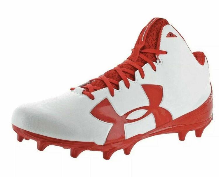 red and white under armour cleats