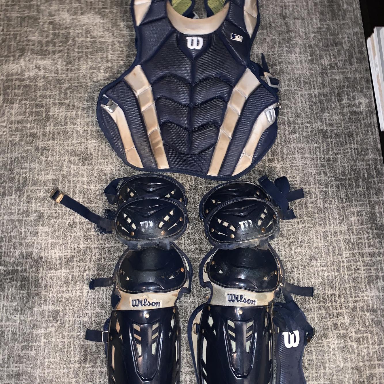 Adult Navy Wilson Catchers Chest Protector And Leg Guards SidelineSwap