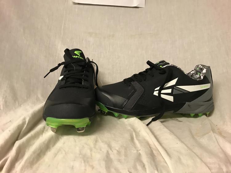 black and green baseball cleats