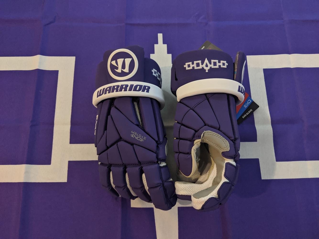 Purple New Player Warrior Evo Lacrosse Gloves 13" SidelineSwap
