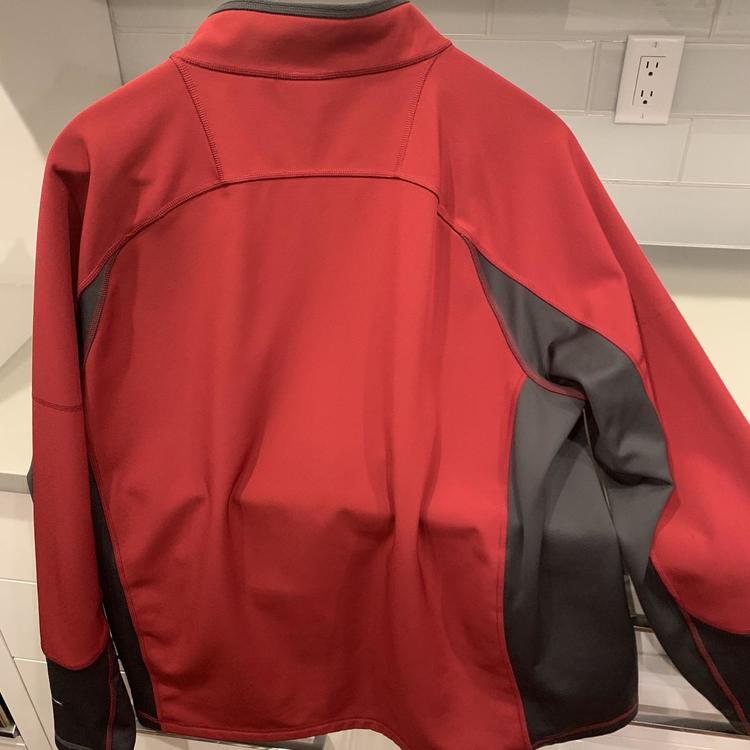 northface red coat