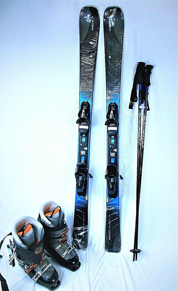 Elan black magic 152cm Ski Package w/ Fusion Bindings, Boots & Poles