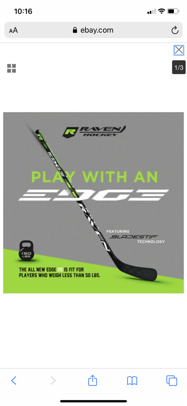 Raven Edge Junior Hockey Stick 20 Flex