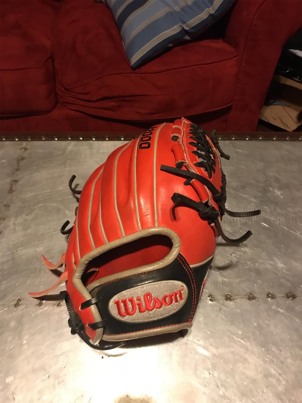 Red High School/College Pitcher's A2000 12" Baseball Glove SidelineSwap