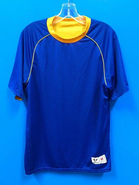 blue and orange soccer jersey