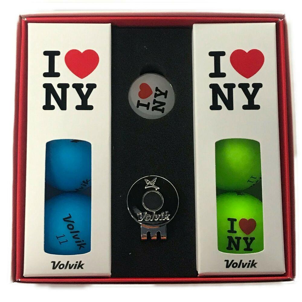 Volvik Vivid Limited Edition State Pack 6 New York Golf Balls & Marker