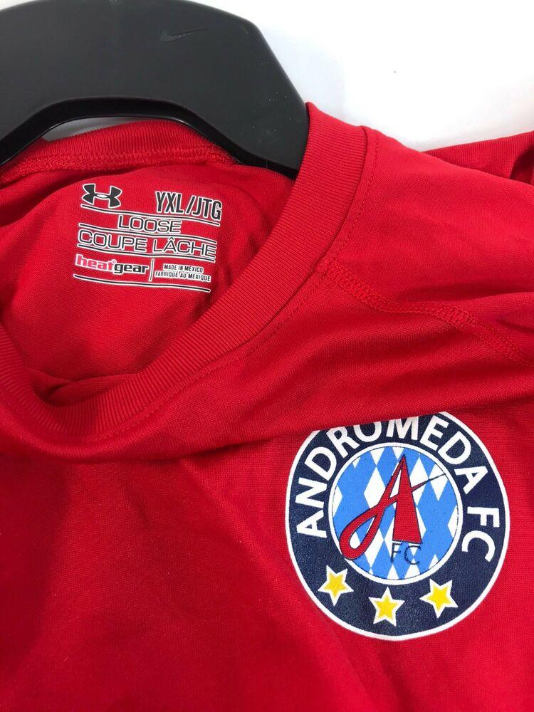 Under Armour HeatGear Loose Soccer Jersey Shirt Red Youth XL