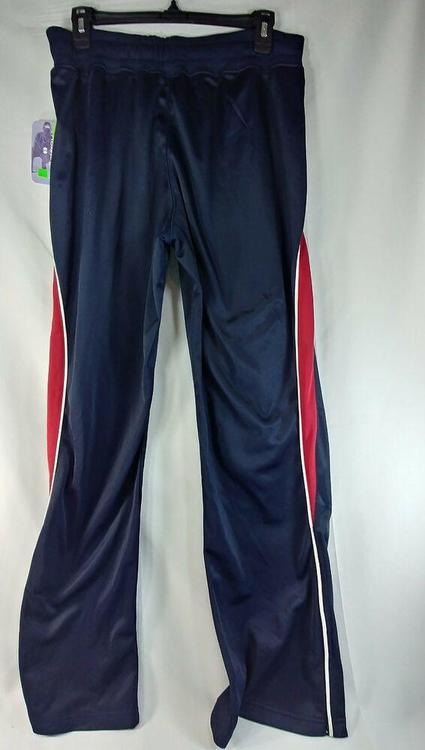 blue trousers with red stripe