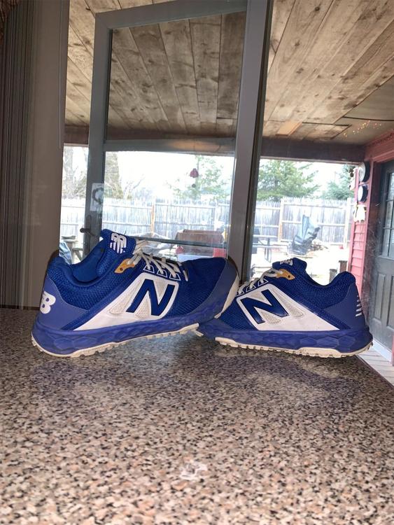 blue new balance turf shoes