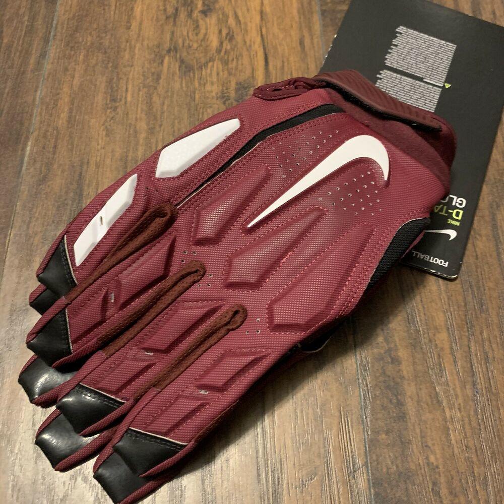 maroon nike football gloves