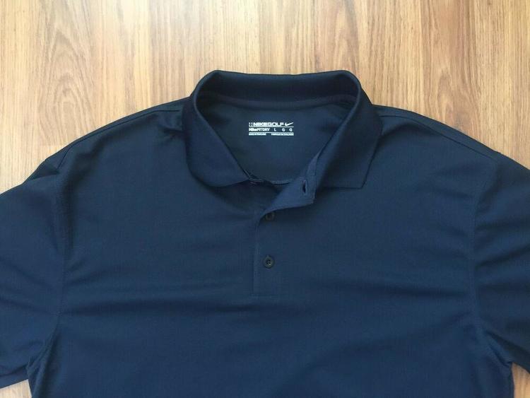 navy nike golf polo