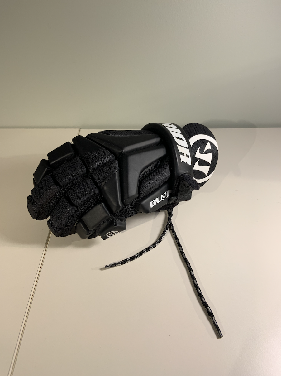 Warrior Black Used Burn 10" Lacrosse Gloves