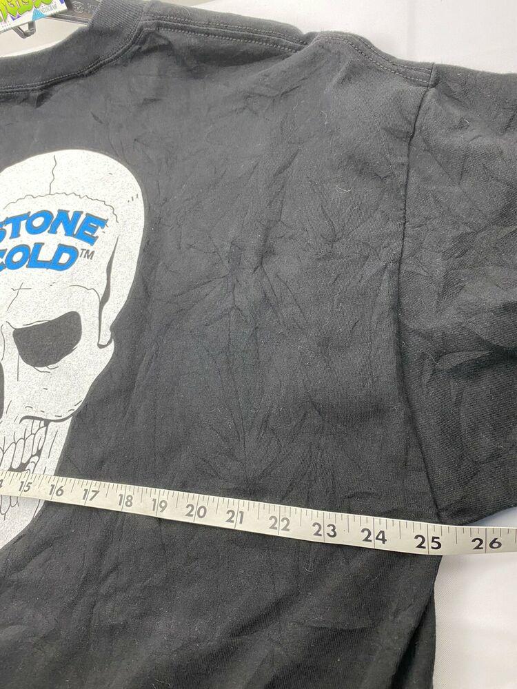 WWE Mens Legends Stone Cold Steve Austin 3 16 and Skull Licensed T-Shirt X-Large Black