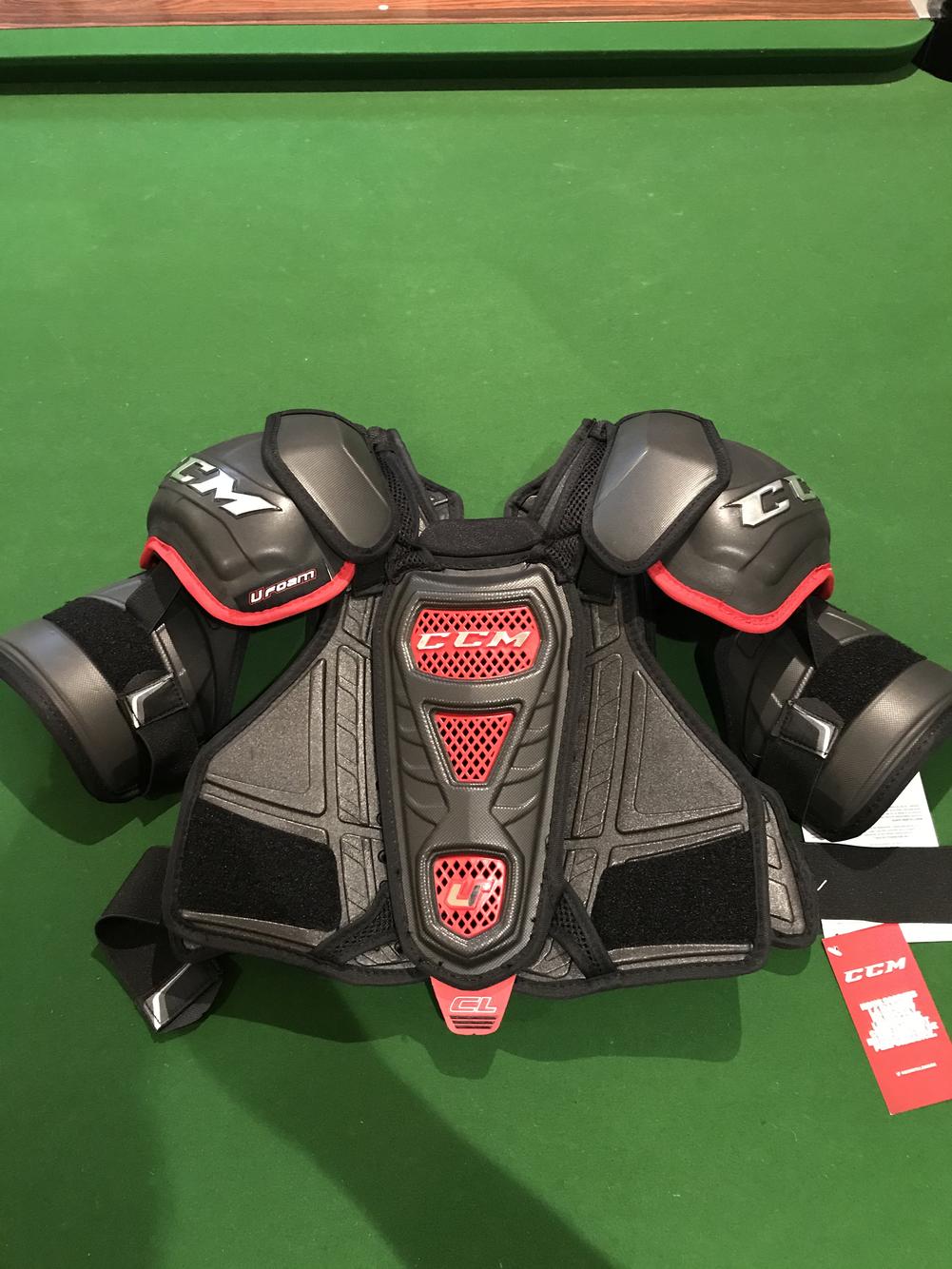 New Senior Small CCM U+ Crazy Light Shoulder Pads SidelineSwap