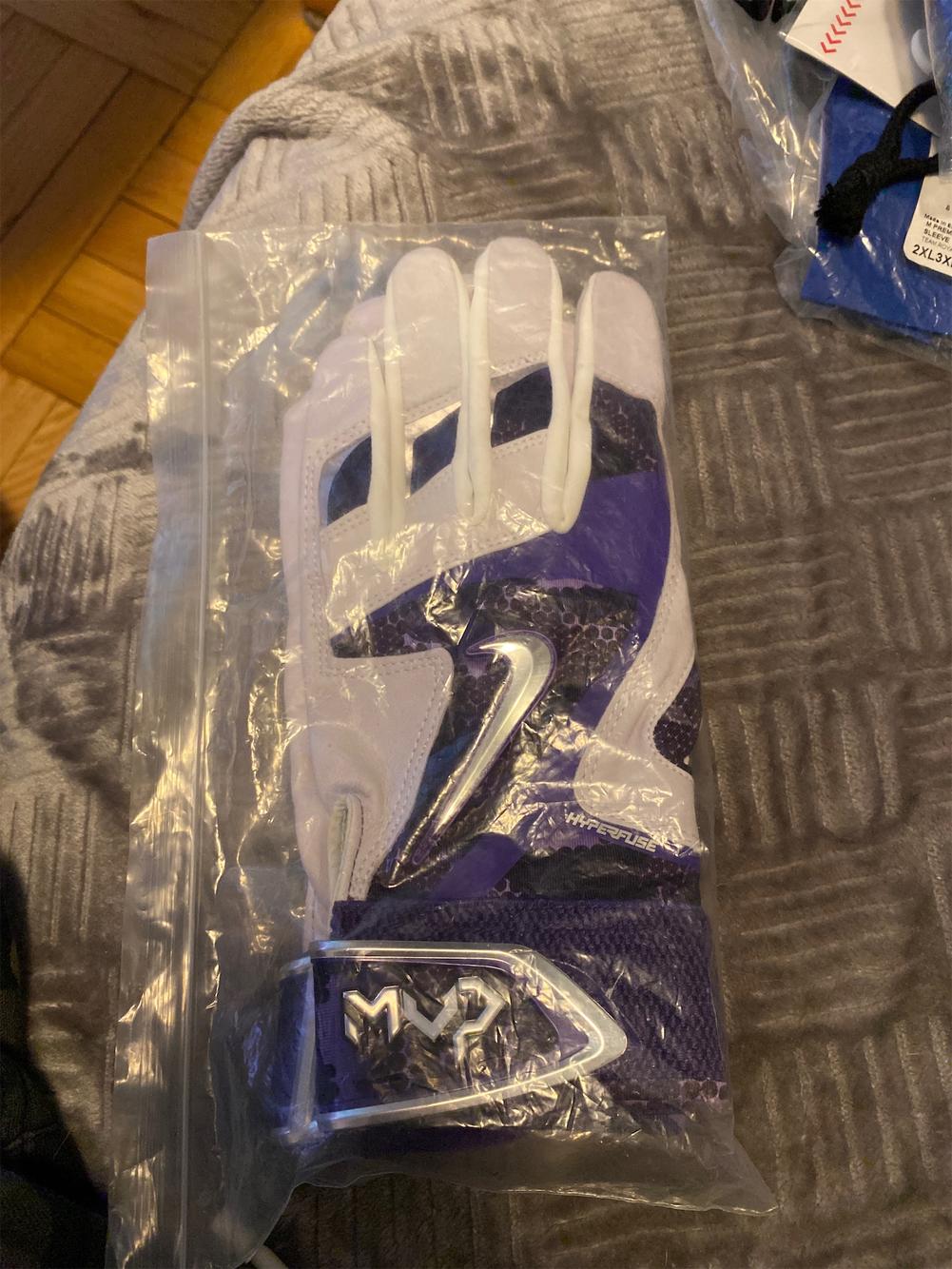 Purple New Large Nike MVP Batting Gloves SidelineSwap
