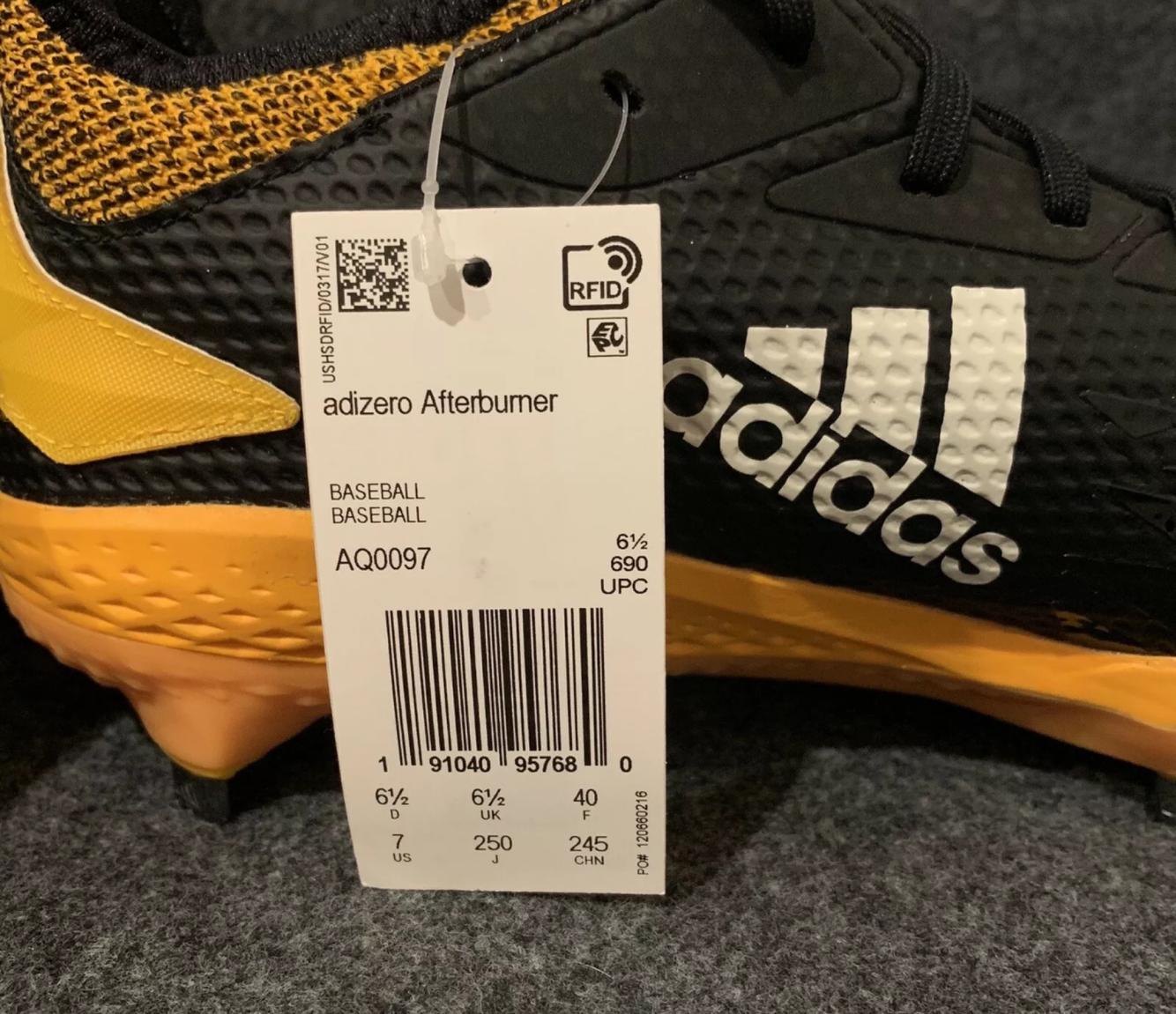 yellow adidas baseball cleats