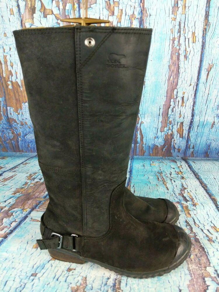womens tall leather winter boots