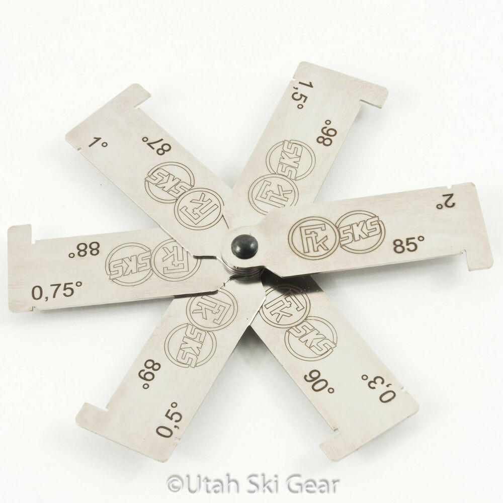 Base and Side Edge Angle Gauge for Skis and Snowboards by FK SKS