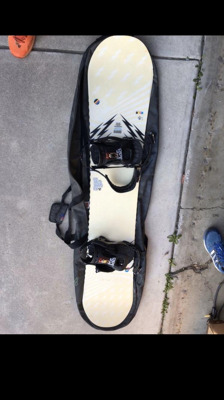 K2 Darkstar Snowboard WIDE/163 CM + RIDE Bindings SidelineSwap
