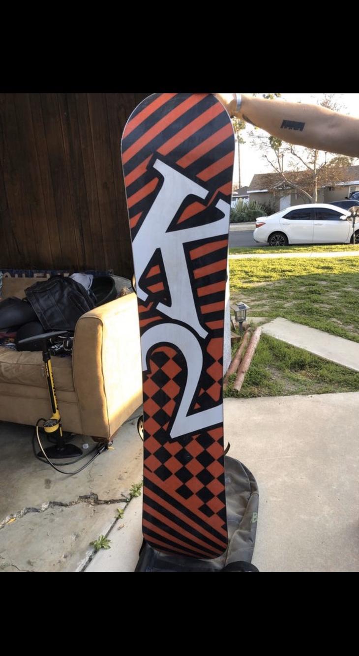 K2 Darkstar Snowboard WIDE/163 CM + RIDE Bindings SidelineSwap