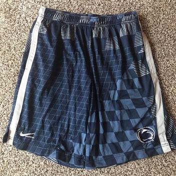 Nike Workout Shorts Mens Sz Large L Duke University Blue Devils No Pockets New