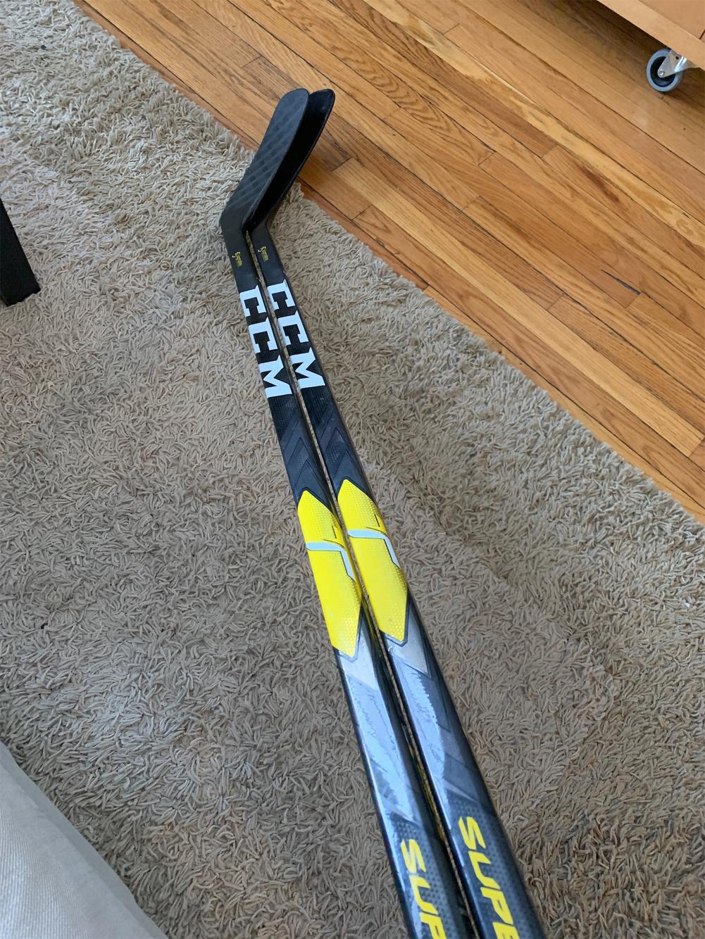 2 Pack CCM Super Tacks AS1 65 Flex Mid Curve 63" Hockey Stick