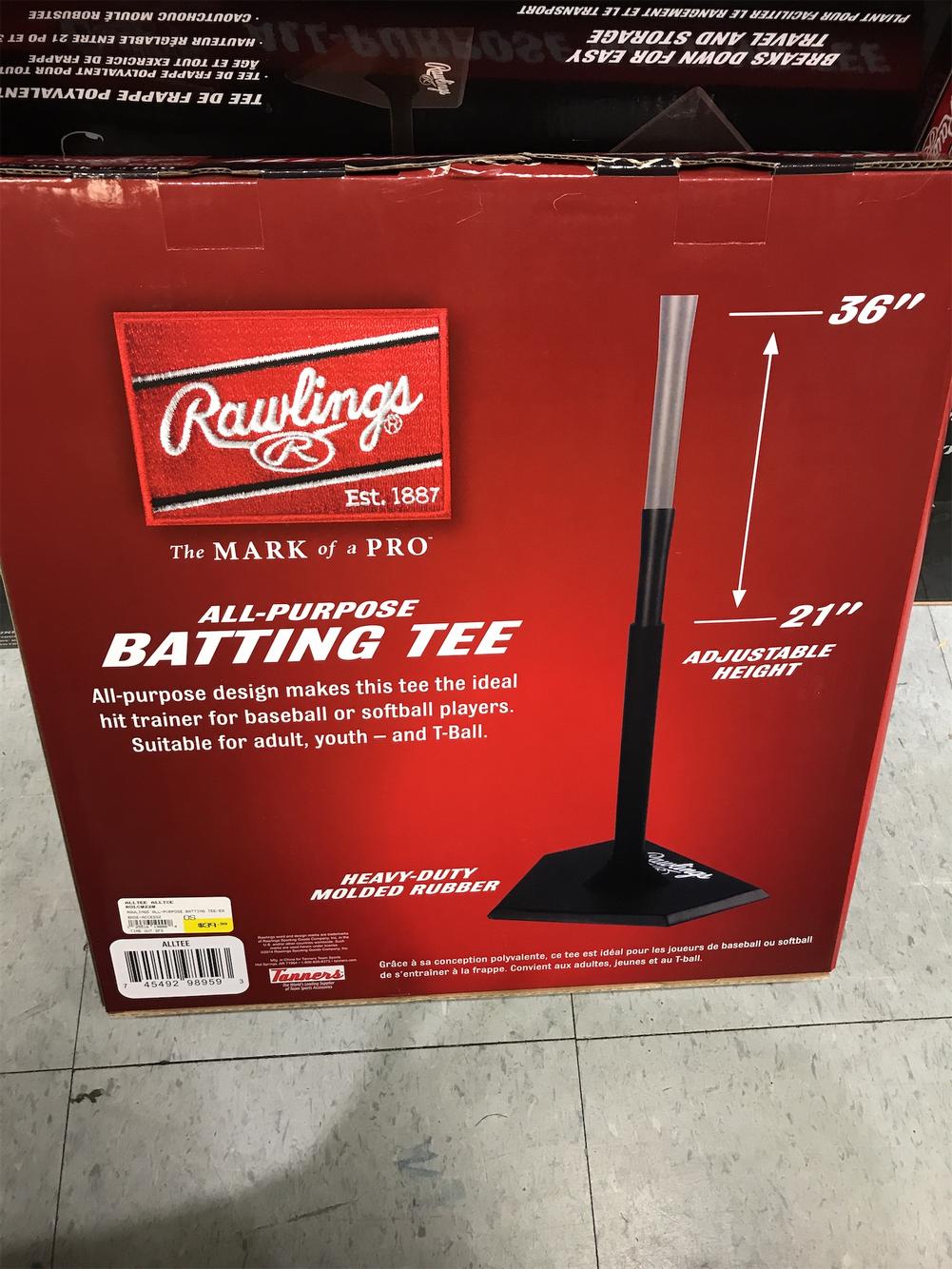 New Rawlings All Purpose Batting Tee SidelineSwap