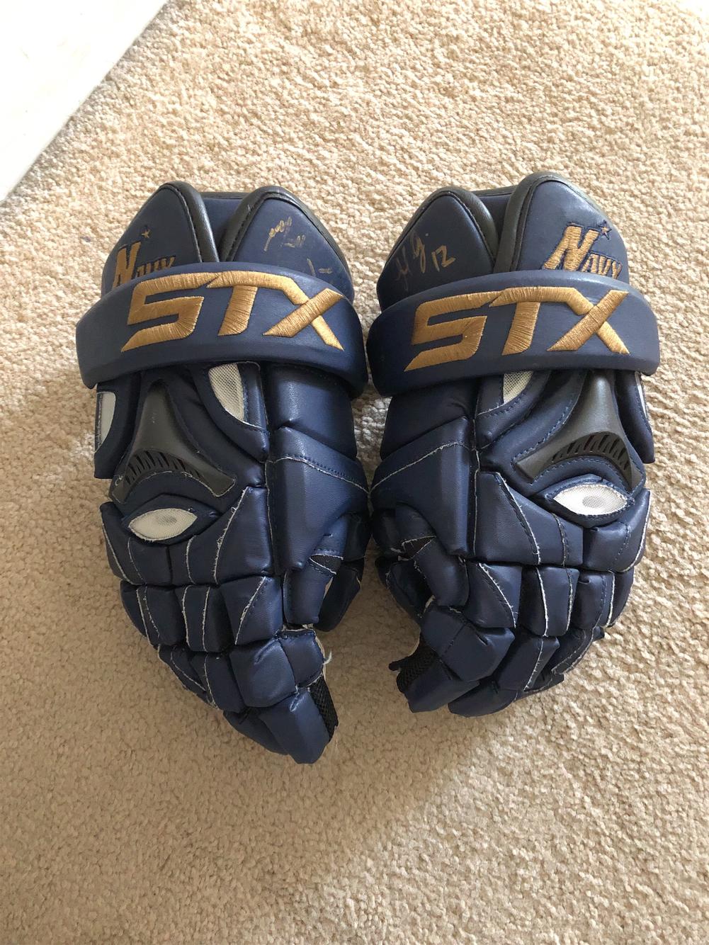 Naval Academy Navy Midshipmen STX 13" Lacrosse Gloves SidelineSwap