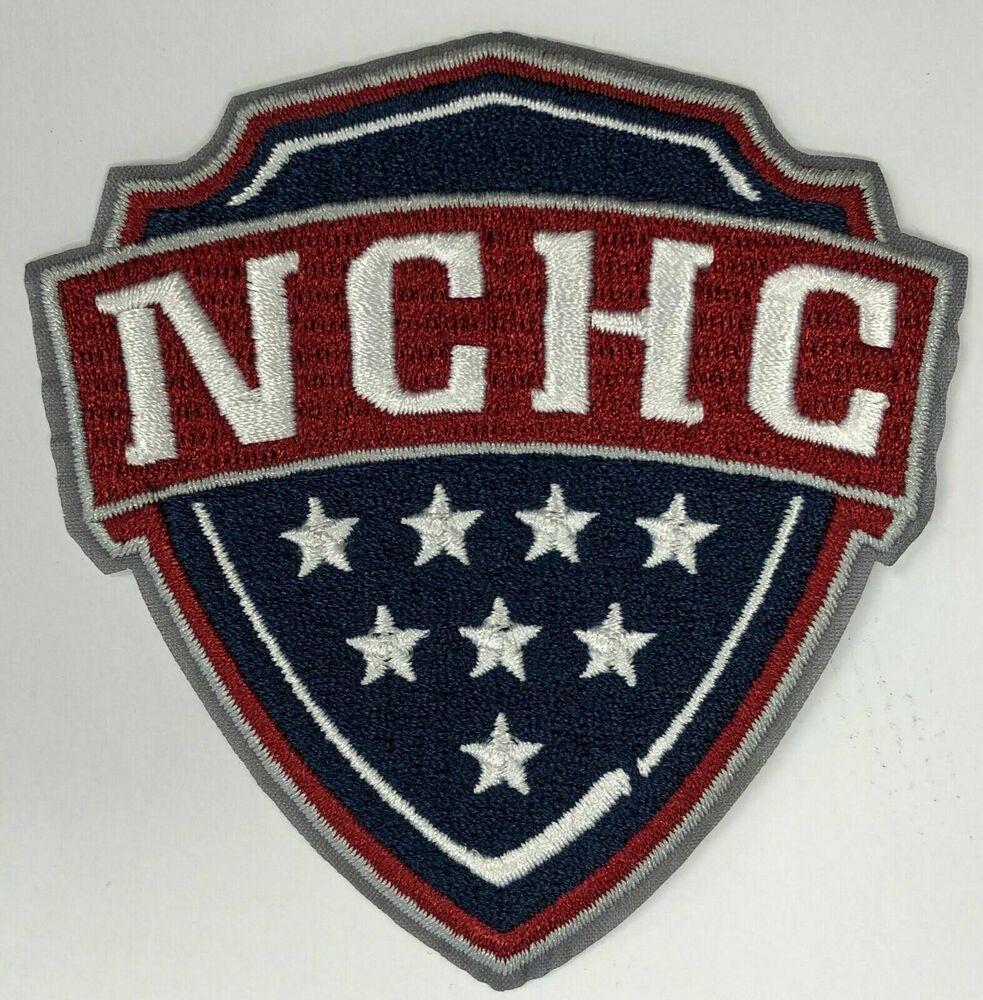 Authentic NCAA Division 1 NCHC Jersey Patch crested embroidered College