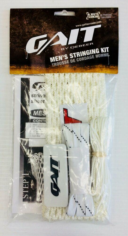 New Gait Canadian Soft Mesh Lacrosse Head Stringing Kit White string