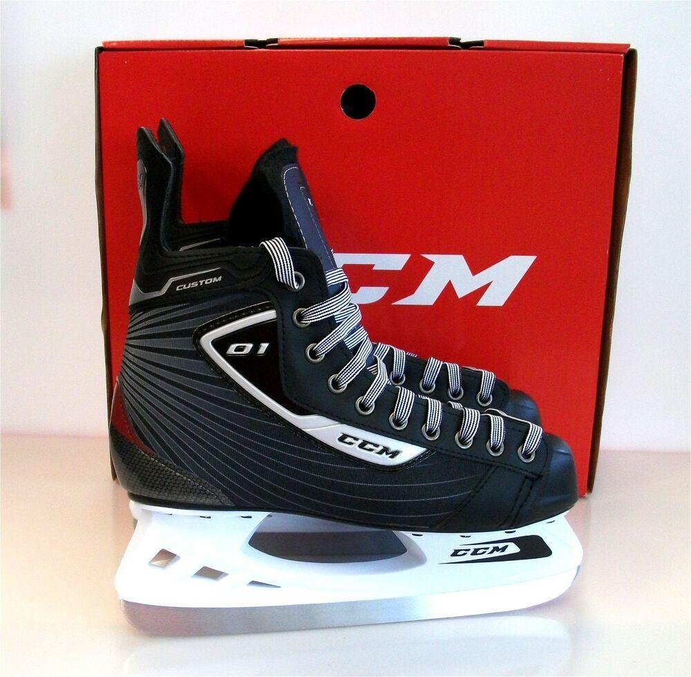 New CCM U+01 Custom Junior Ice Hockey Player skates size 4.0 D skate