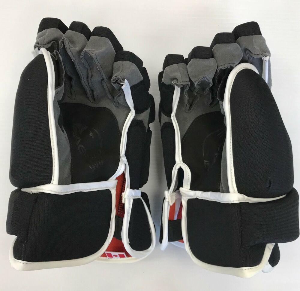 New STX Sentry box lacrosse goalie gloves 15" black Lax indoor senior