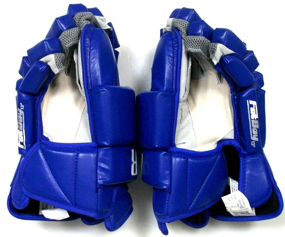 New Warrior Fatboy box lacrosse goalie gloves 14" royal Lax indoor