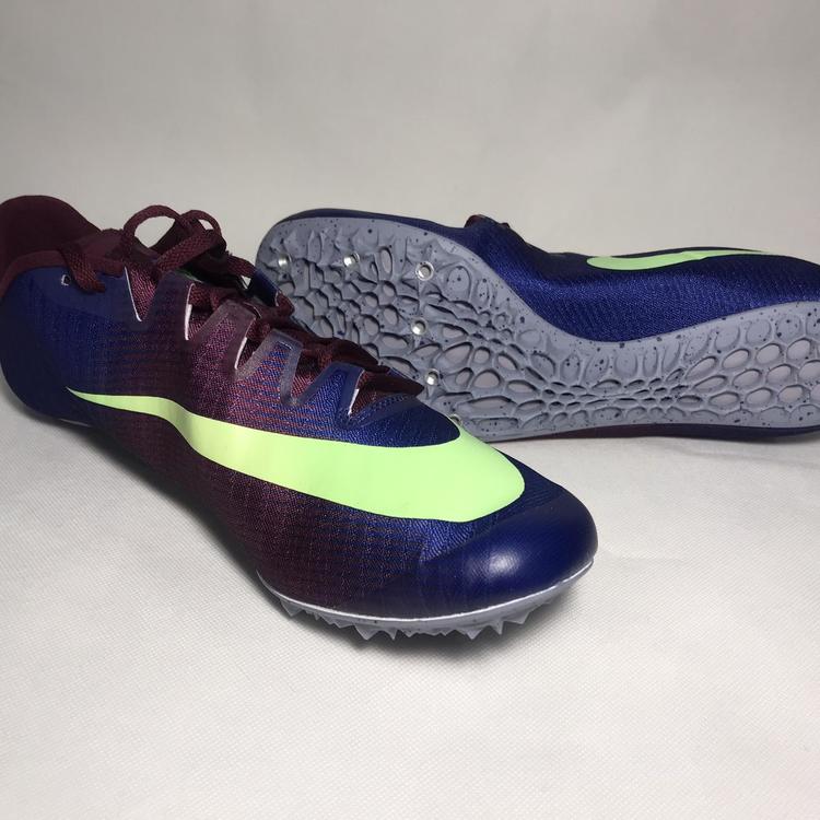 maroon track spikes
